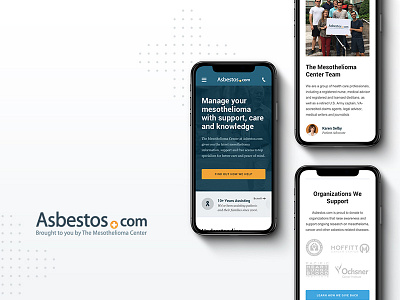 Asbestos Home Page - Mobile blue medical mobile orange site web website