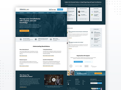 Asbestos Home Page - Desktop homepage medical site website