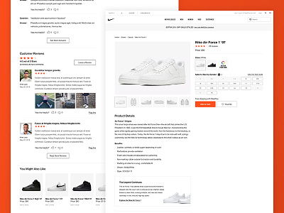 Nike Product Page air force 1 ecommerce nike nike air force 1 ratings reviews shoes site sneakers website