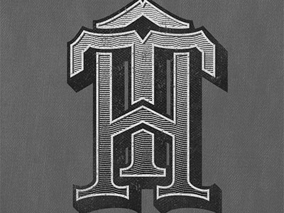 T-A monogram initial lockup logotype monogram