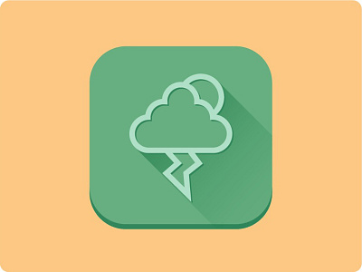 All-in-One weather app cloud concept icon mix monochrome sun thunder weather