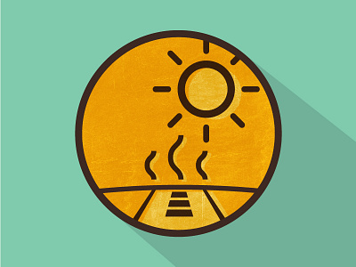 Burning heatwave icon
