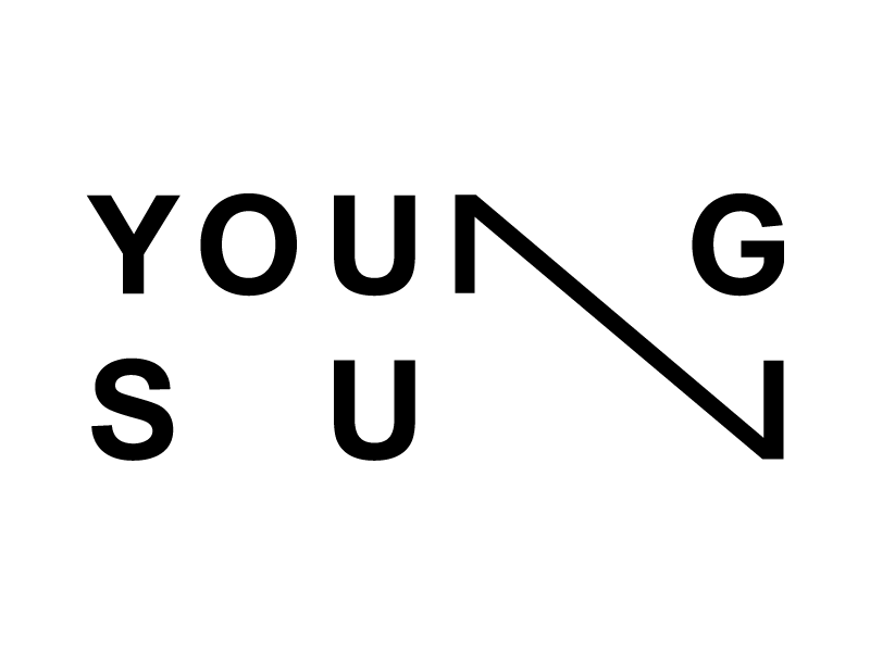 Young Sun simple stretched typography