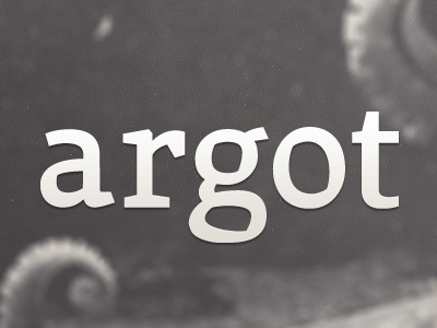 Argot bold typography