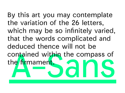 A-Sans design type