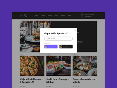 Blog Design Search - Restaurantes no Porto design ui ux