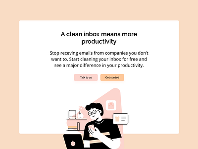 Clean Inbox - website design example for SaaS branding design graphic design ui