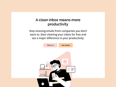 Clean Inbox - website design example for SaaS