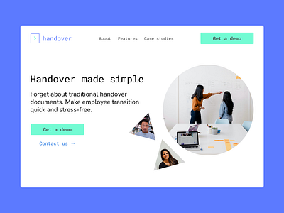 Handover - example website design for SaaS