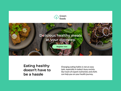 Green Foods - example website design project design ui