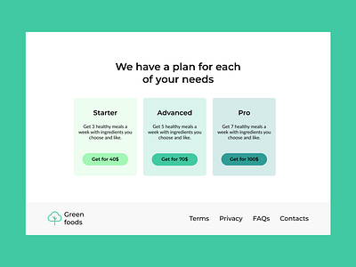 Green Foods - website design example project