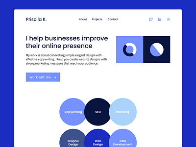 Personal Freelance Services Website Design branding design ui web