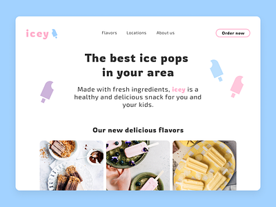 Icey - Website Hero Design