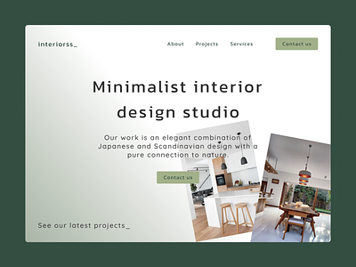 Interiorss - Website Hero Design