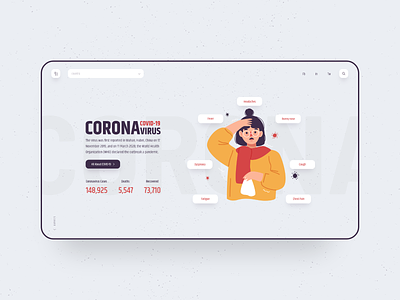 Corona virus app china color concept corona coronavirus design flat illustration landingpage typography ui uiux ux vector web webdesign wuhan xd