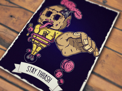 Stay Thrash illustration poster vector