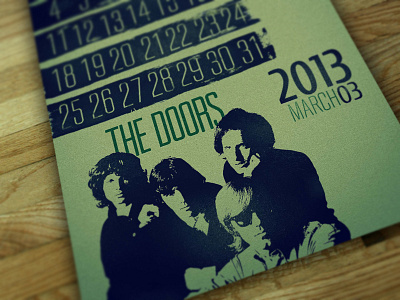 2013 Calendar March calendar doors grunge poster vintage