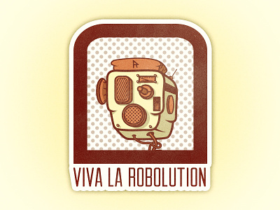 Viva La Robolution illustration robot vector