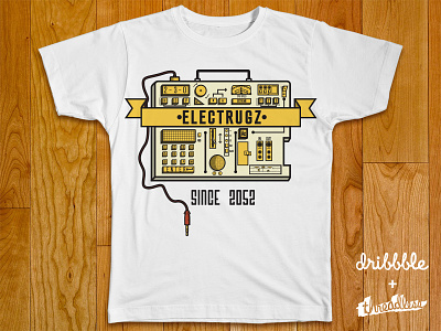 ELECTRUGZ(Dribbble + Threadless) dribbble electronics illustration t shirt threadless vector