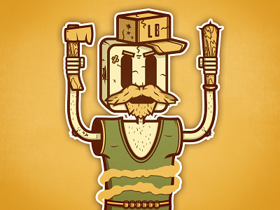 Angry lumberjack angry illustration vector