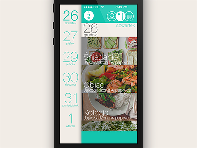EatFit App app flat ios ios7 mobile ui user interface ux