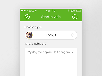 Pet Care App app flat interface ios ios8 iphone ui ux