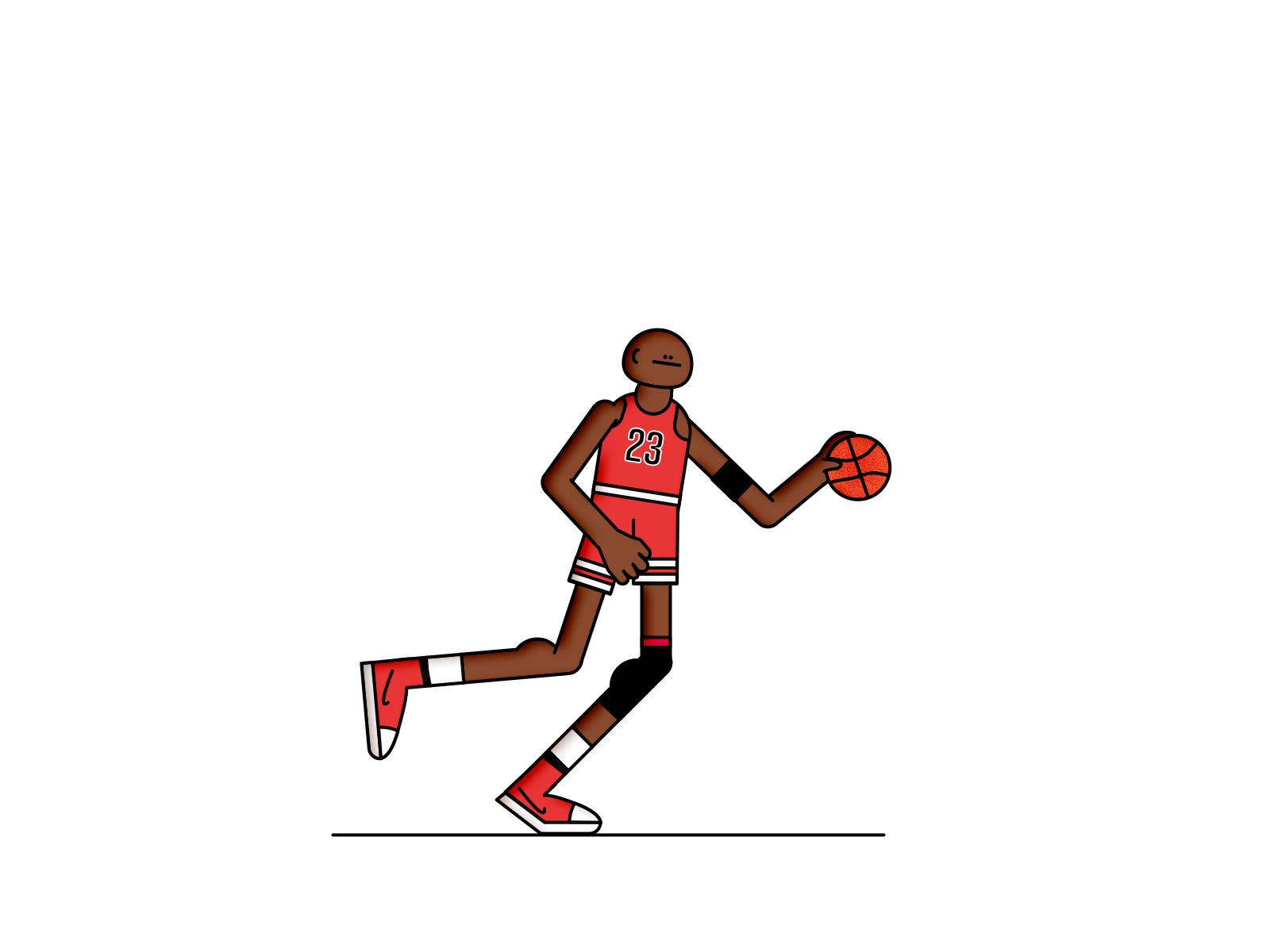 Jumpman 2d basketball bulls character animation chicago gif hoops jumpman michael jordan motion