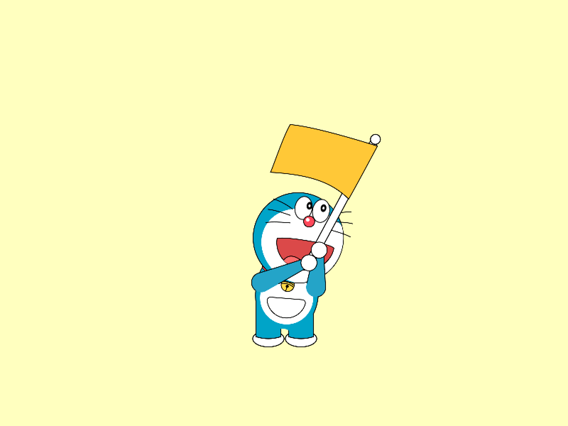 Doraemon animation doraemon flag japan travel