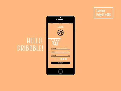 Daily UI #001 dailyui dailyui 001 dribbble first shot minimalist design mobile