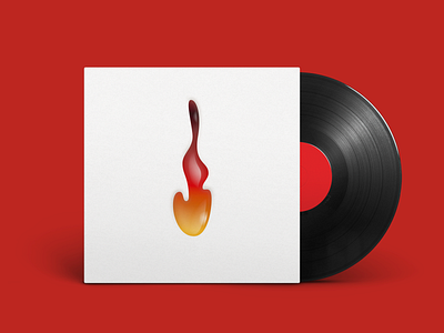 FLAME VINYL RECORD DESIGN art design illustration logo music vector vinyl record