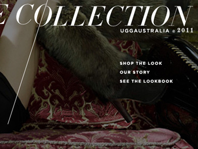 UGG Australia // View the Collection 2011 Fall didot ecommerce fashion gotham redesign site typography