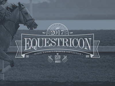 Equestricon branding hero homepage horse landing layout logo racing typography