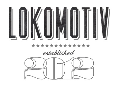 Lokomotiv black design logo lost type numbers typography white