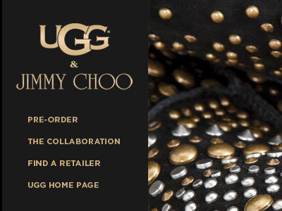 Jimmy Choo + UGG Collaborative Site Launch black fashion shoes