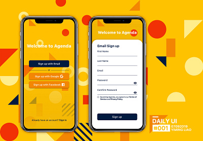 Daily UI #001 - Sign Up 001 app branding daily ui design ui design ux design