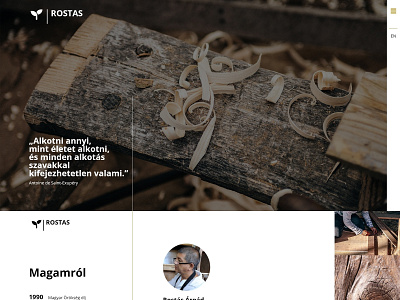 Carpenter page branding design ui web