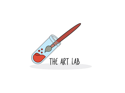 Artlab brush illustration lab logo paint