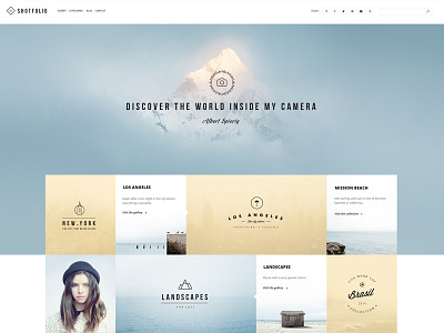 Shotfolio Home desing photography portfolio template theme