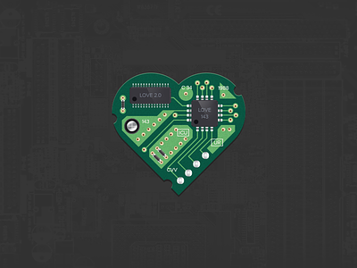 Happy Valentine's Day! electronic heart love