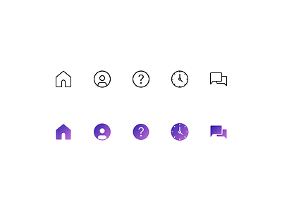 Tab Bar Icons app application chat icon iconography material messenger mobile profile tabbar ui ux