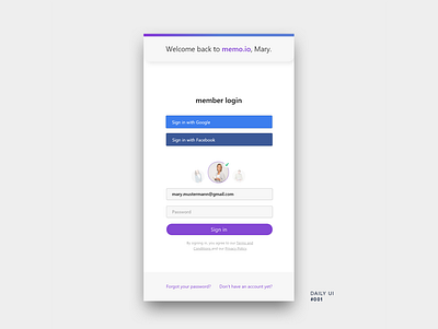 Daily UI 001 app button daily ui design dribbble interaction interaction design interface login page login screen mobile mobile interface program sign in sign in page smartphone ui uidesign ux uxdesign