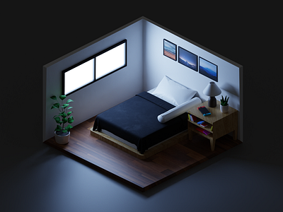 Isometric Bedroom 3d 3d art blender blender3d isometric isometric design