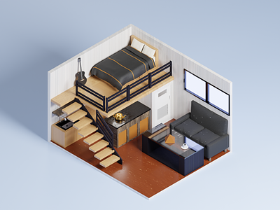 Mini House 3d 3d art blender blender3d design illustration isometric