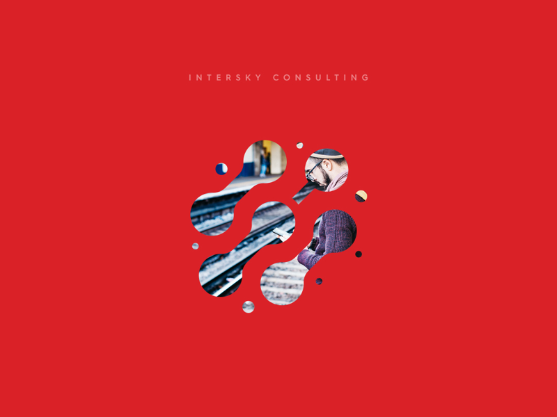 Intersky Consulting - Branding Design abstract logo icon red agency consulting design branding web