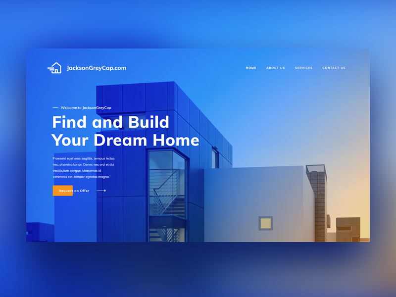 Web design UI for real estate company graphic blue design ui web estate real property