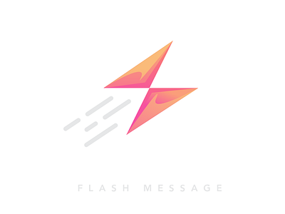 Flashmessage Dribbble best brand fast flash icon logo message modern