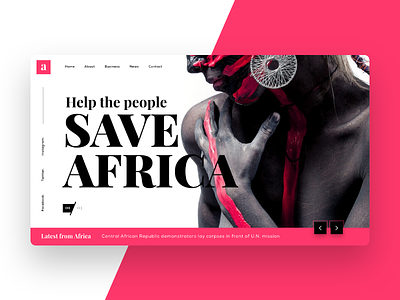 Website UI Concept africa banner design modern web