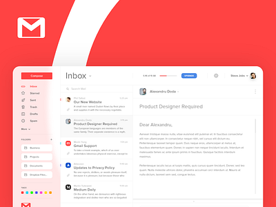 Gmail UI Concept Design