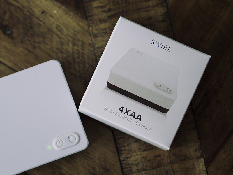 Swirl Beacon Packaging product proximity beacons beacon packaging