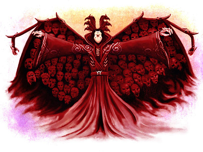 Crimson Queen fantasy horror illustration supernatural surrealism